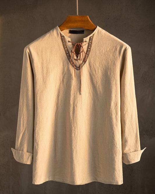 Vicente Cotton Blend Linen Shirt