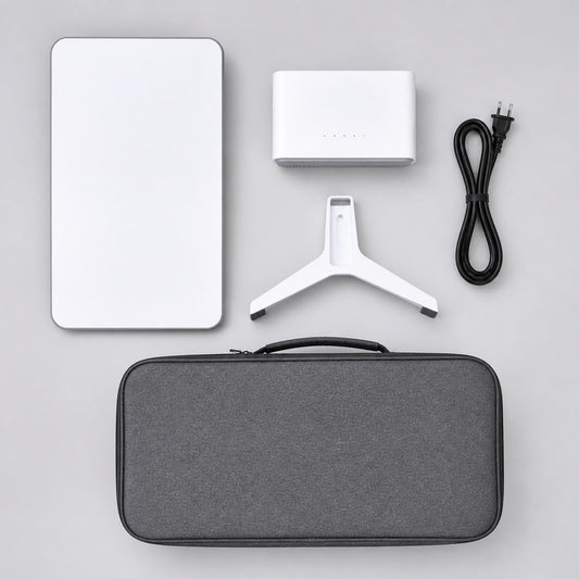 Satellite internet kit: terminal, router, power cable, mount and carrying case